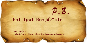 Philippi Benjámin névjegykártya
